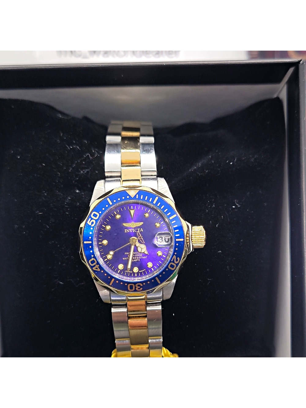597 Invicta Pro Diver Women's Watch 24.5mm Two Tone Stainless Steel And Gold